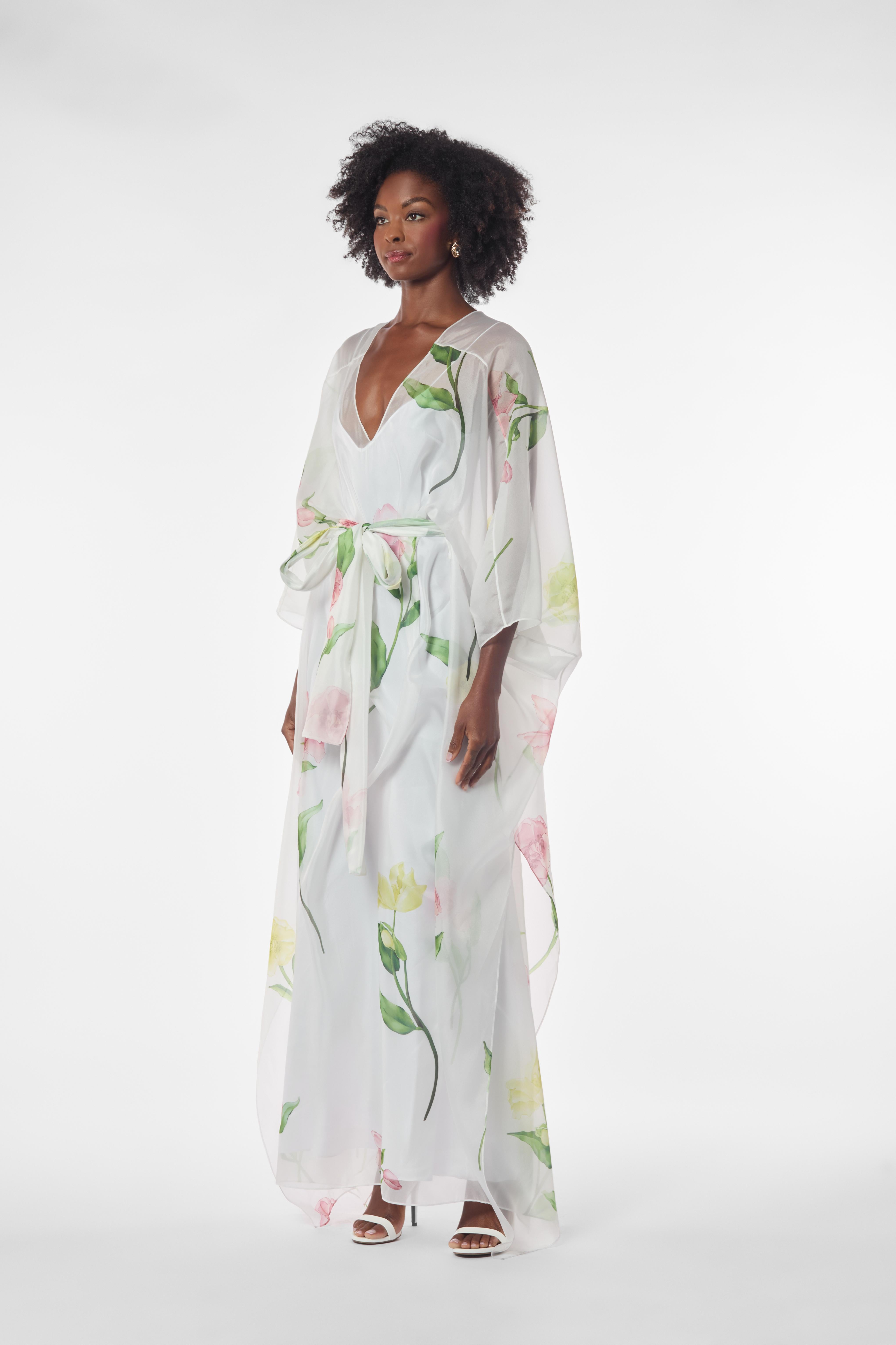 Maxi Floral Kaftan Dress