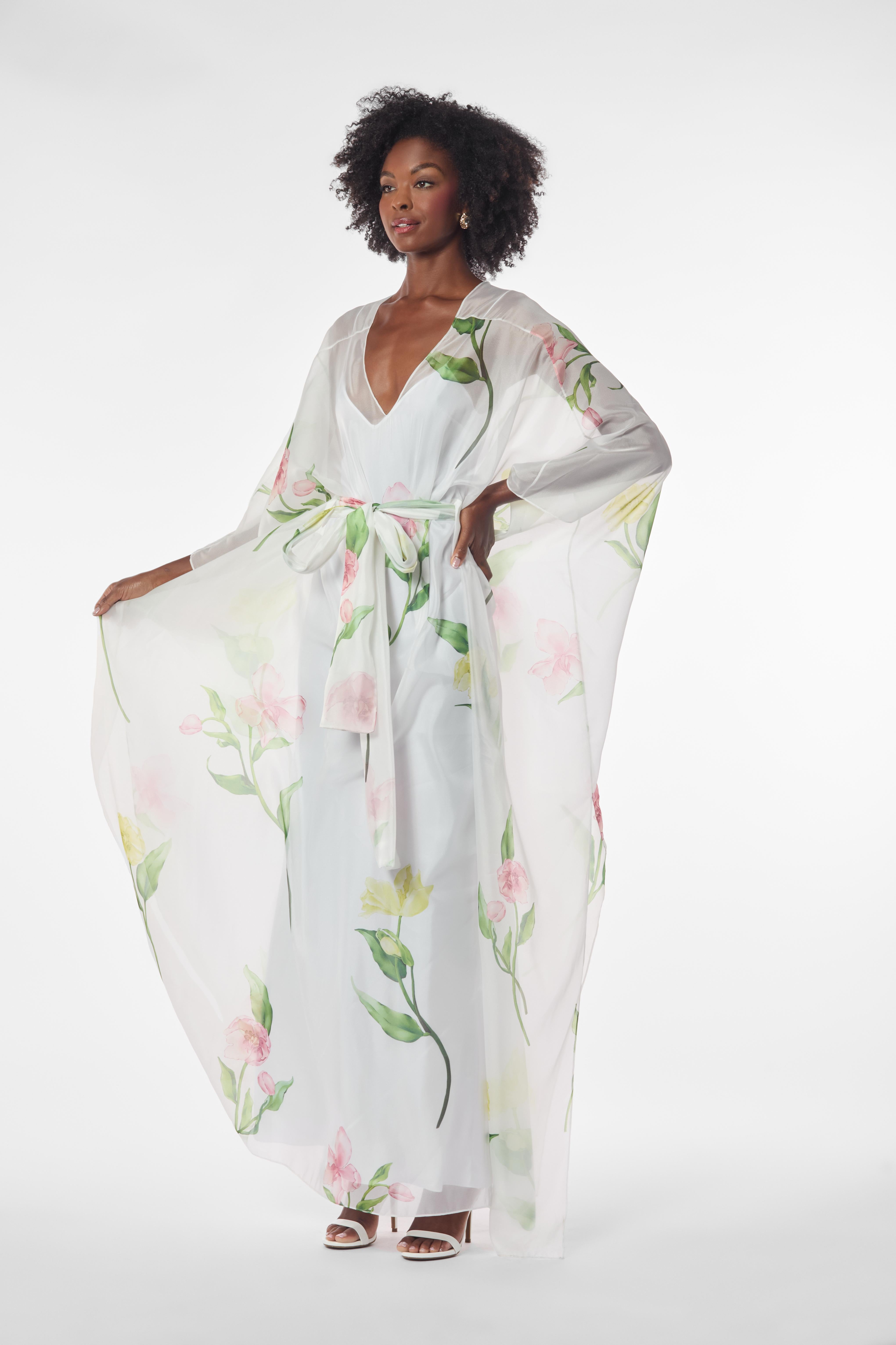 Maxi Floral Kaftan Dress